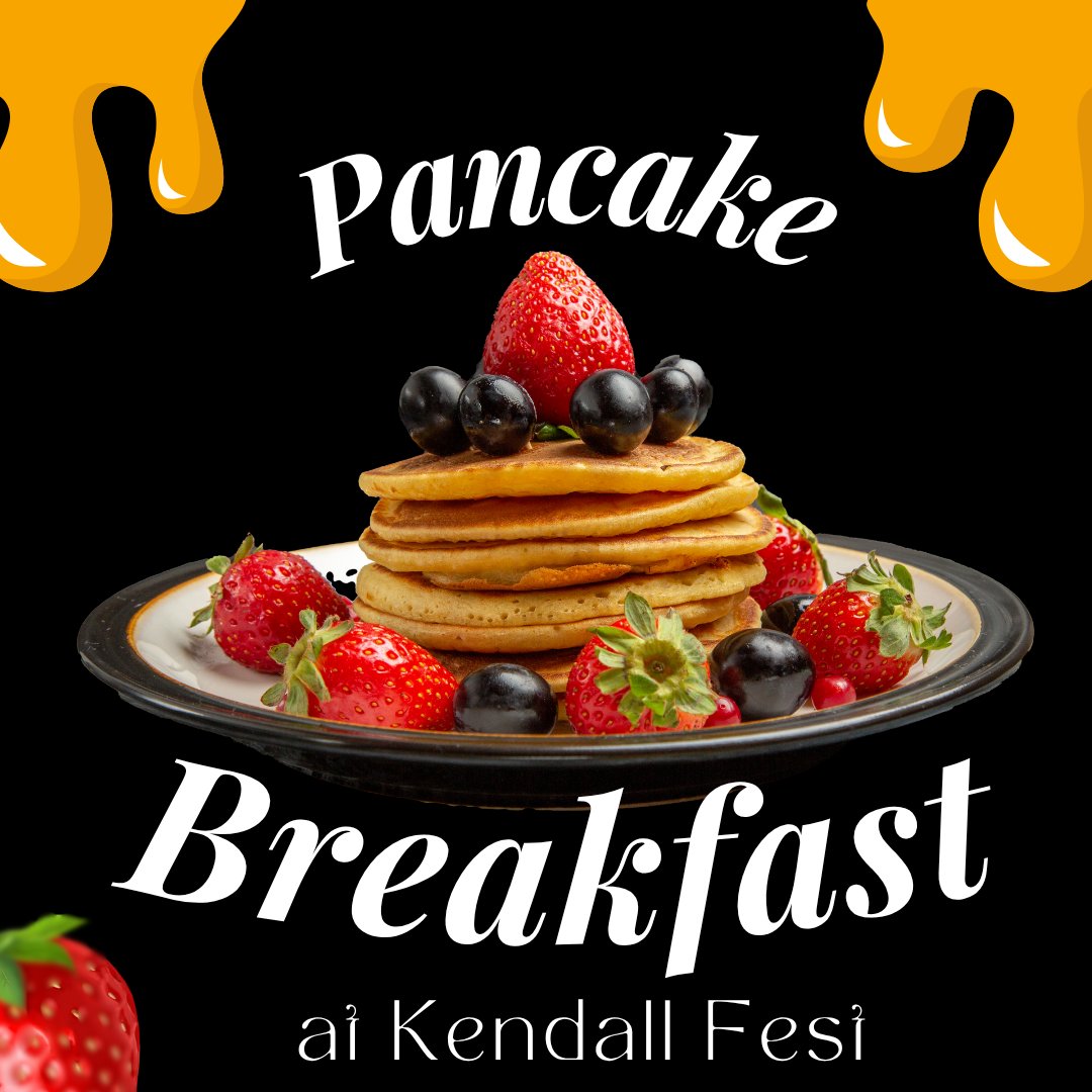 Join the Royall Booster Club and FFA for a delicious breakfast during Kendall Fest.  Pancakes, eggs, sausage, and a drink will be available from 8 AM to 11 AM ($10 per adult/$5 per child) at the Kendall Park on Sunday, August 31st.