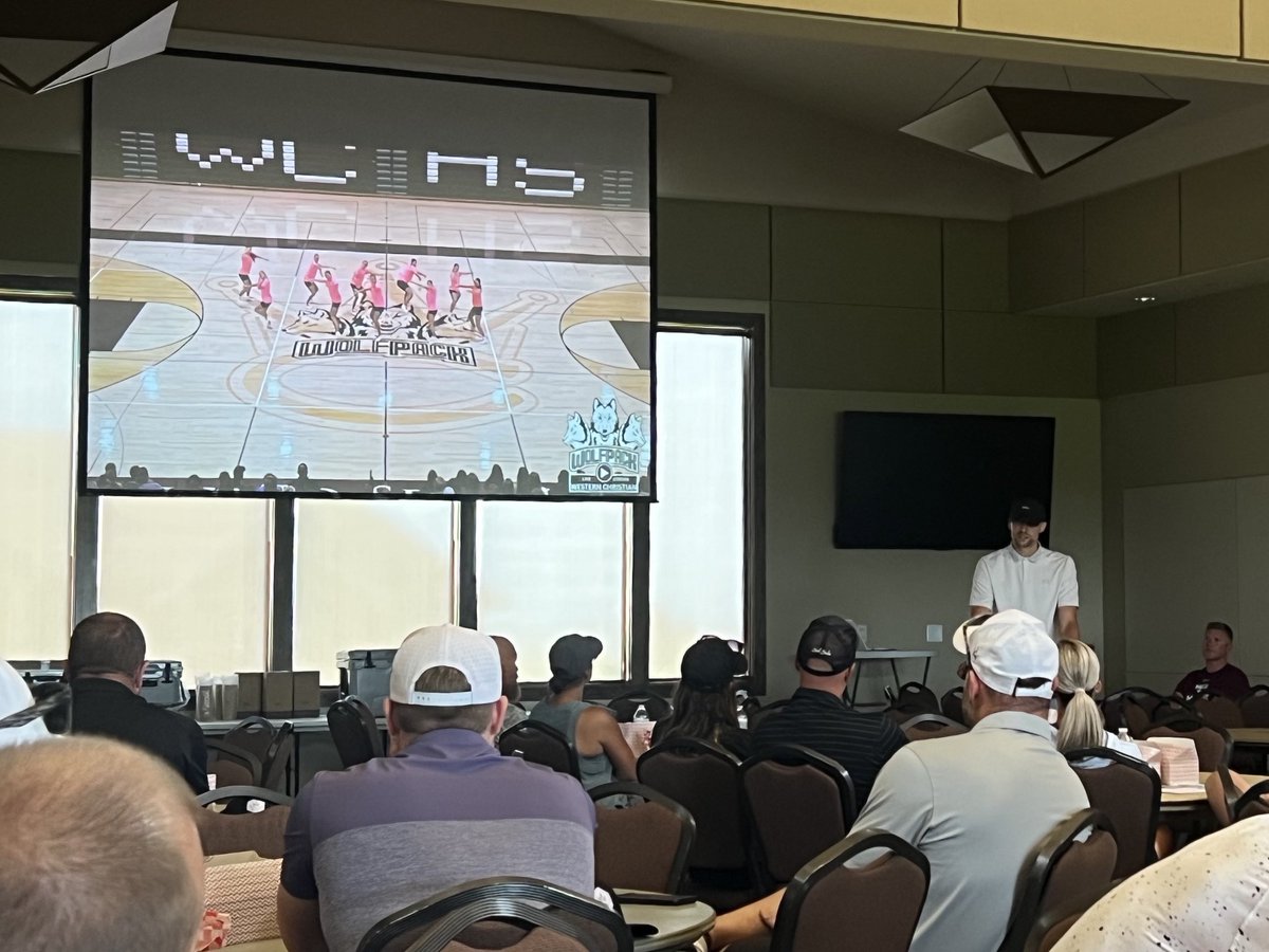 CfTCACE's tweet image. Dr. Trevor Wolterstorff was back at @wolfpack_wc speaking at this years golf tour. 
Talked about point 1 of the #Wolfpackedge gameplan: 
“The greatest leaders are the quiet ones who lead others” 
How are your athletes remembering their sport experience?