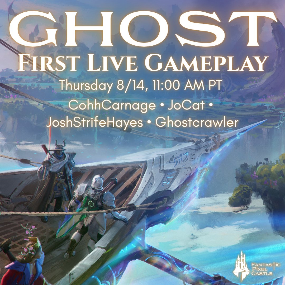 Fantastic Pixel Castle (@fpcstudio) on Twitter photo New Thursday plans just dropped. 👀
<a href="/CohhCarnage/">Cohh Carnage</a>, <a href="/JoCat105/">JoCat</a>, <a href="/JoshStrifeHayes/">Josh Strife Hayes</a>, and <a href="/Ghostcrawler/">Greg Street</a> are playing some of Ghost's latest content, live, for the FIRST TIME: 8/14, 11:00 AM PT, on all 4 Twitch channels.
Links in replies! 👇 New Thursday plans just dropped. 👀
<a href="/CohhCarnage/">Cohh Carnage</a>, <a href="/JoCat105/">JoCat</a>, <a href="/JoshStrifeHayes/">Josh Strife Hayes</a>, and <a href="/Ghostcrawler/">Greg Street</a> are playing some of Ghost's latest content, live, for the FIRST TIME: 8/14, 11:00 AM PT, on all 4 Twitch channels.
Links in replies! 👇