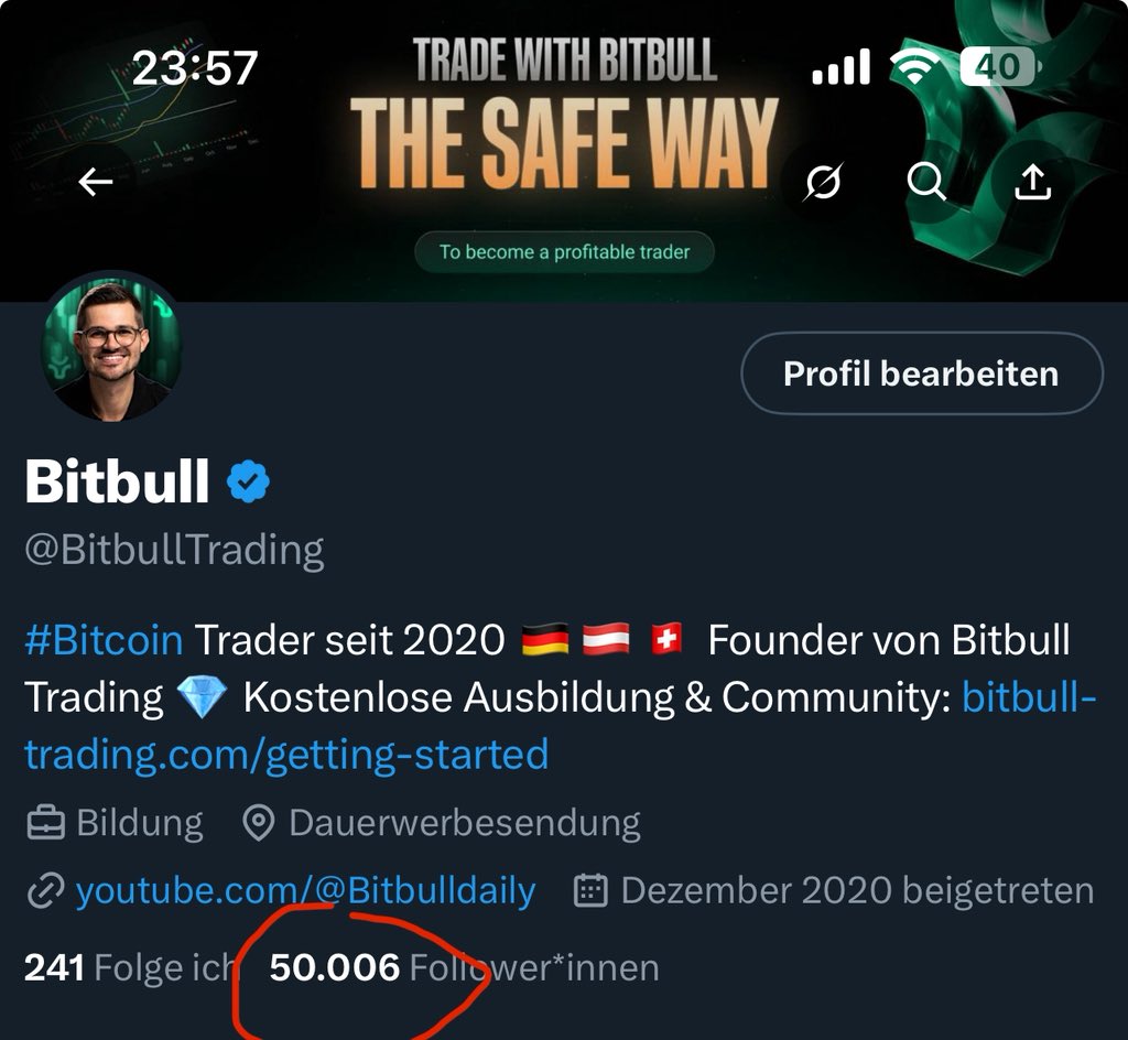 DANKE FÜR 50.000 FOLLOWER💪🫶