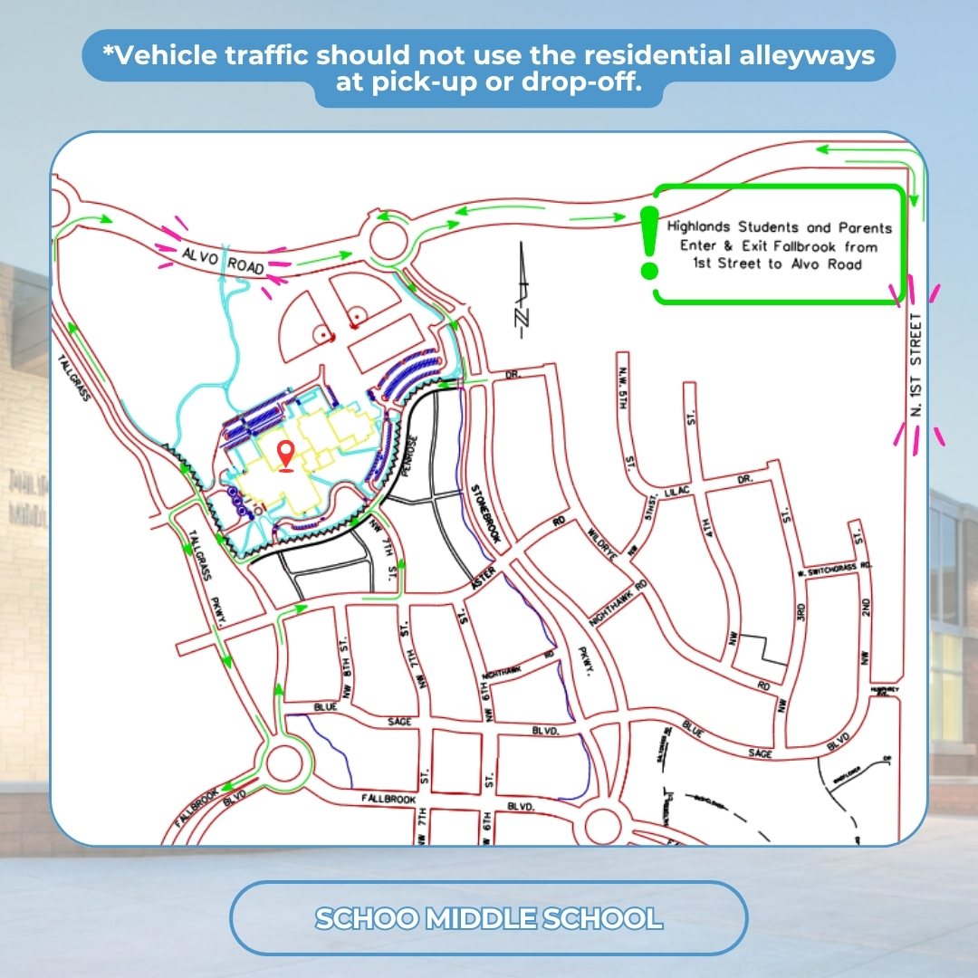 Anticipation is building! 📶

Here's another reminder to make your first morning hassle-free!📍🚗

🏫 We're all set for a great first day!