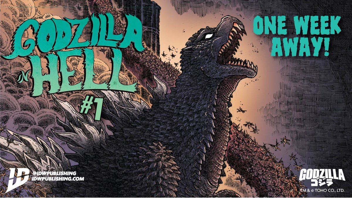 IDWPublishing's tweet photo. Join us for another look at 2015’s Godzilla in Hell #1.

#Godzilla meets his greatest adversary of all time—the impossible tortures of Hell!

#Godzilla70thAnniversary Foil Classics: #GodzillainHell #1 is at LCS next week!

#GodzillaComics #FoilComics https://t.co/W5wcv3SQop