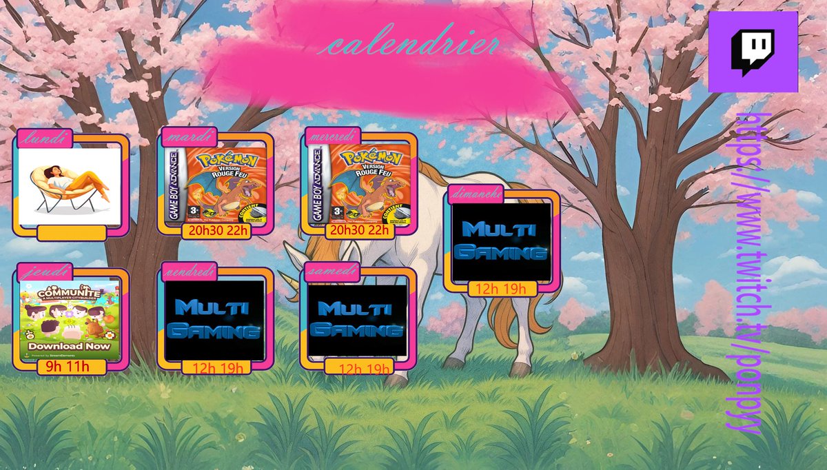 Nouvel horaire de la semaine on va essayer de battre ondine et major bob