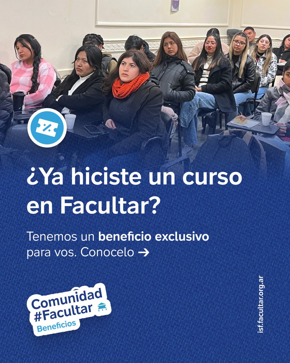 Facultar's tweet photo. 💡 Seguir aprendiendo tiene premio

Si ya finalizaste y certificaste uno de nuestros cursos, tenés acceso a un descuento especial para seguir formándote con nosotros.

📲 Pedilo ahora:
WhatsApp: 1162000276
📧 alumnos@facultar.org.ar https://t.co/pDOkTda8dj