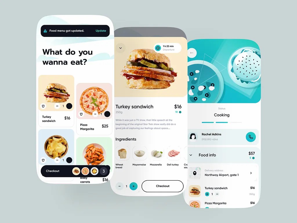 AliakbarUIUXDev's tweet image. Fresh, minimal UI for   meal app. Passengers can browse dishes, customize ingredients, and track their order in real-time. Elevate the onboard experience! Let&apos;s chat 👋 
#ui #ux #uiux #dev #uiuxdev #aliakbaruiuxdev