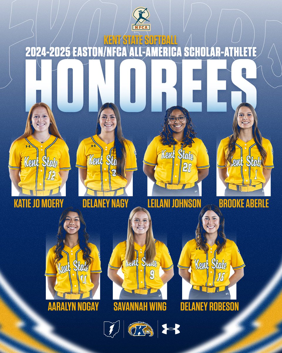 Hard work on the diamond and in the classroom! Kent State Softball has picked up Easton/NFCA All-America Scholar-Athlete Honors for the 2024-2025 Season.📚

📰tinyurl.com/tprah5ch

#KentTOUGH | #GoFlashes⚡️
