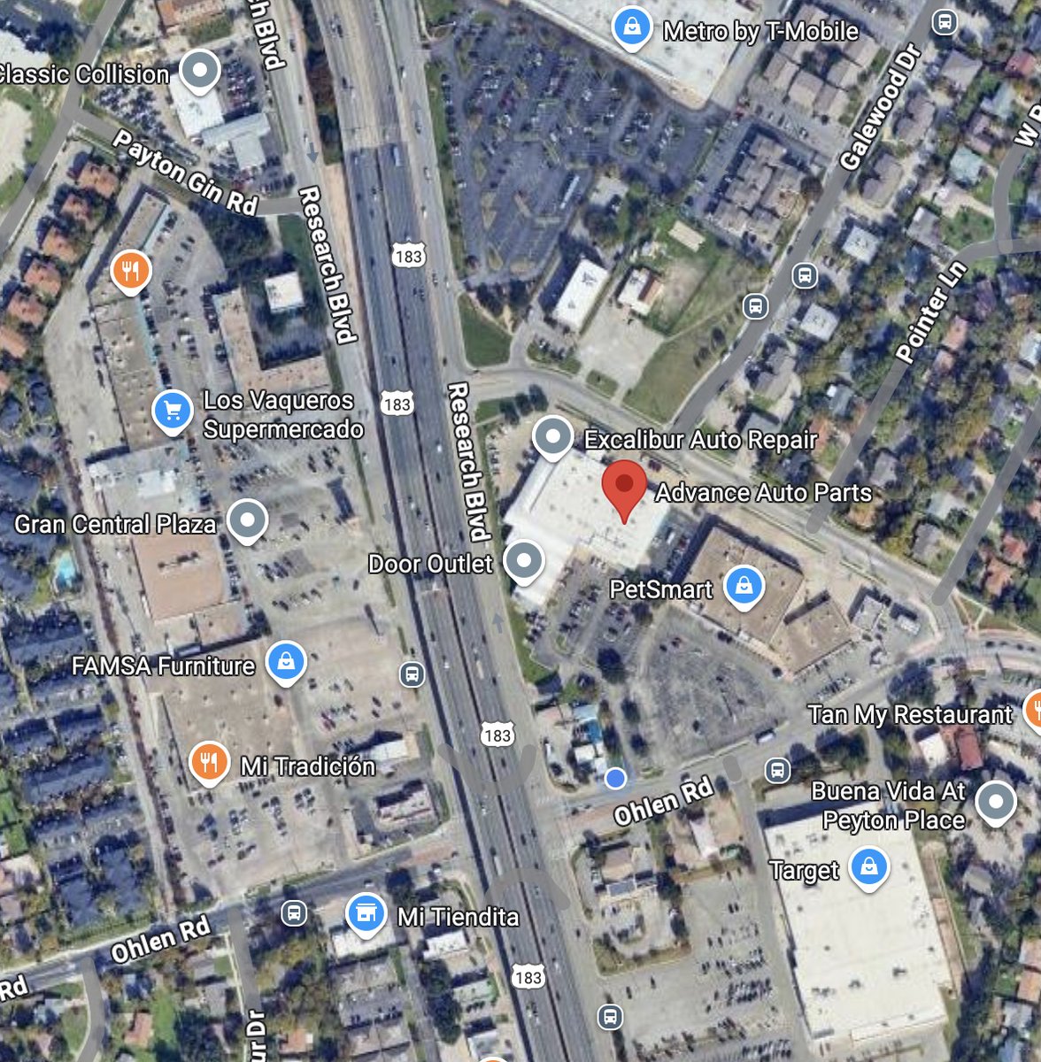 #ATCEMS is on scene with <a href="/Austin_Police/">Austin Police Department</a> and <a href="/AustinFireInfo/">Austin Fire Info</a>. #ATCEMSMedics reporting four total patients involved. Please avoid the area as this is an active scene with multiple public safety agencies working.
MEDIA: Media staging is in front of the Advance Auto Parts store.