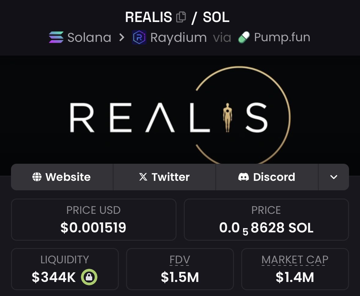 An OG AI/Gaming coin in which the dev has successfully stuck around

$Realis brings AI embodiment to life, giving agents free will in open worlds, allowing them to build, strive, and fight for survival.

I’ve always liked this coin, and the fact that dev has stuck around and