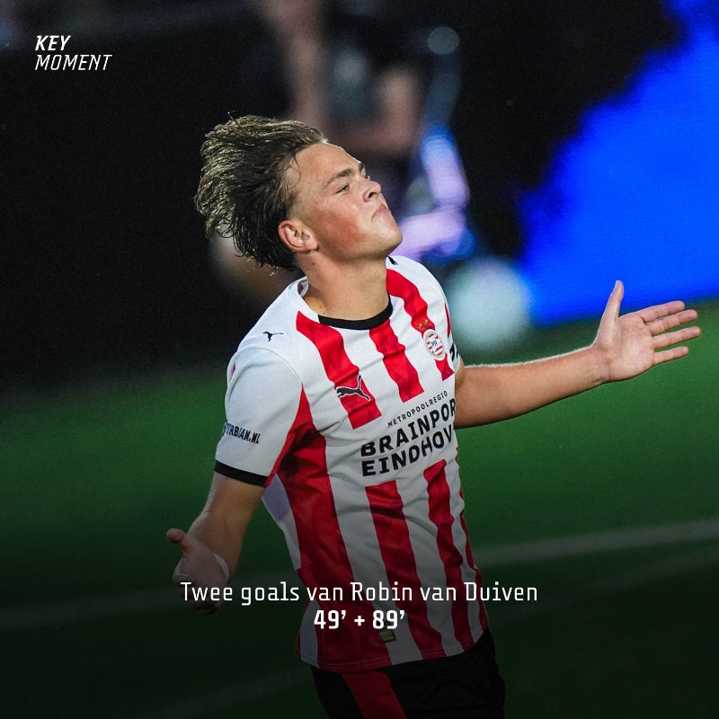 PSV's tweet photo. 3️⃣ punten, 3️⃣ goals en 3️⃣ debutanten. Jong PSV begint goed aan het nieuwe seizoen! 🔥
#JPSEMM