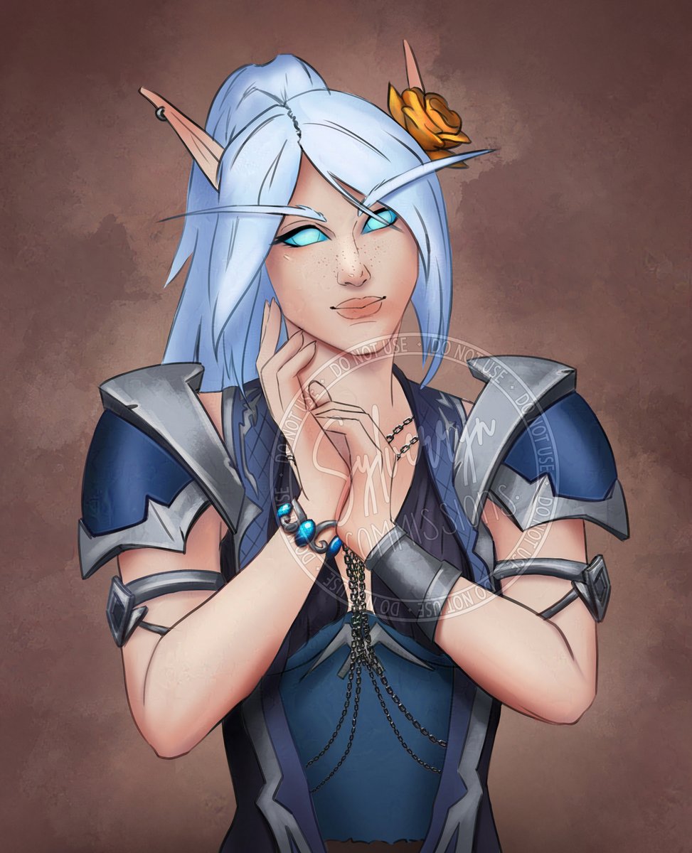 Did you know I offer commissions in a more stylised style? This WoW character was commissioned to me through email! You can find a few more examples of this style on my website, along with their pricing!