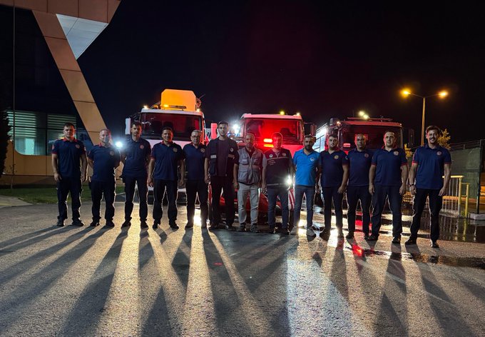 Sakarya İtfaiyesi Çanakkale’deki Yangınla Mücadelede
