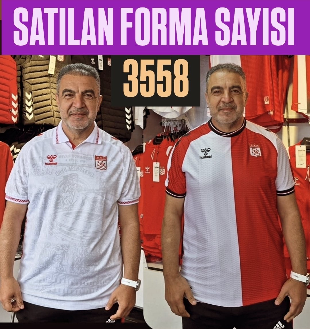 #VefaSezonu #VefaZamanı
#Sivassporicinvefamizvar 
SATILAN FORMA SAYIMIZ
🇦🇹3️⃣5️⃣5️⃣8️⃣🇦🇹