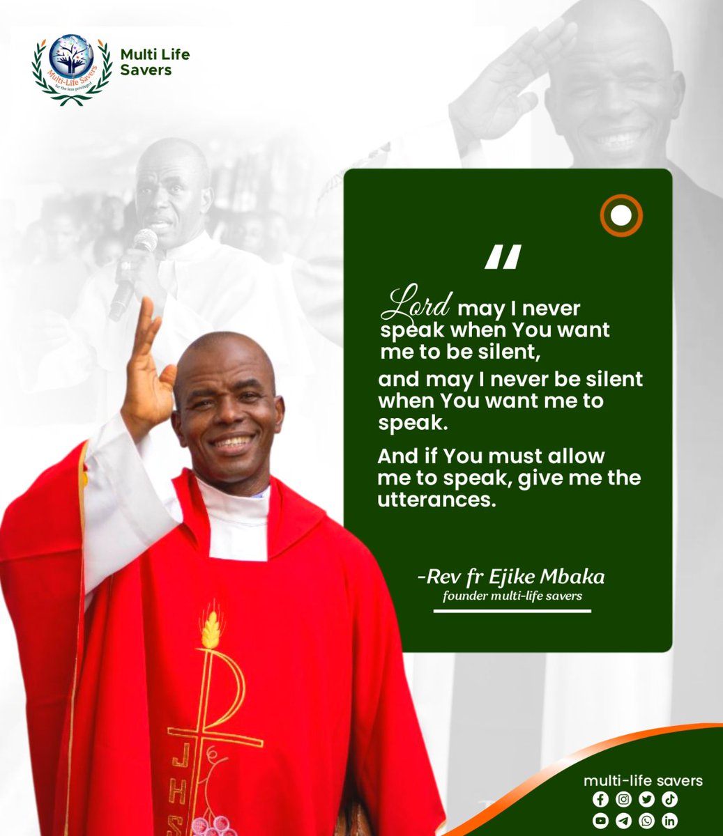 MultiSavers's tweet photo. Before You Speak This Week⦠Words of Wisdom from Rev. Fr. Mbaka
#multilifesavers #FrMbaka #frmbakaat30 #wordsofwisdom #thoughtfortheweek #SpeakWithPurpose #mindfulliving https://t.co/dlSVtvrrS3