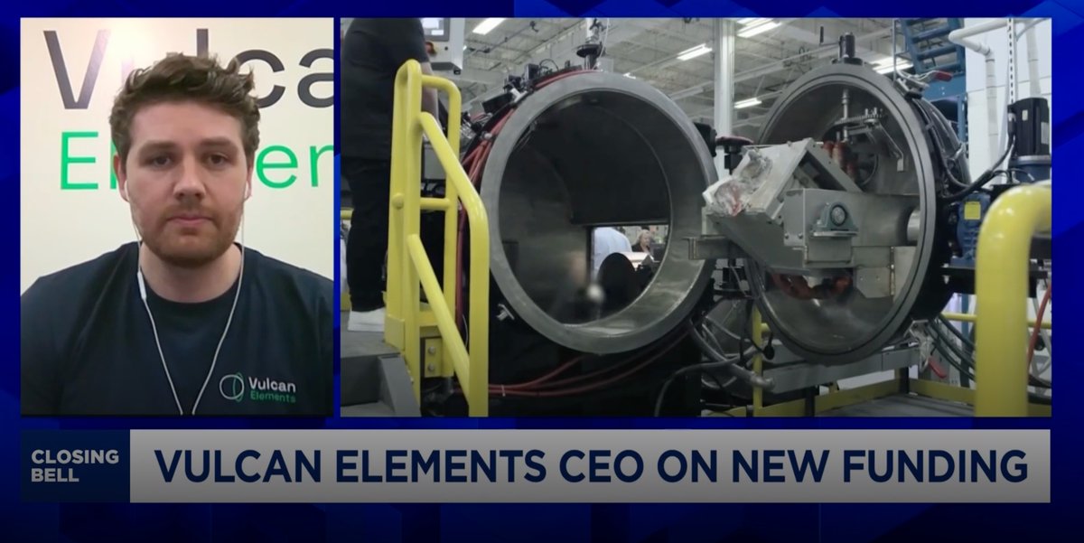 John Maslin (@_johnmaslin) on Twitter photo Just minutes ago, I joined <a href="/CNBC/">CNBC</a> live to discuss Vulcan's $65M Series A, and our plans to expand to commercial scale.
"We're going to be stewards of this capital... if you have the track record and you're executing, and you're putting product into customer hands... if you're Just minutes ago, I joined <a href="/CNBC/">CNBC</a> live to discuss Vulcan's $65M Series A, and our plans to expand to commercial scale.
"We're going to be stewards of this capital... if you have the track record and you're executing, and you're putting product into customer hands... if you're