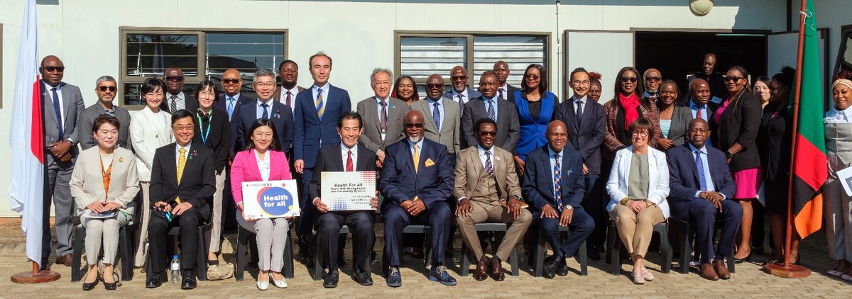 GlobalFund's tweet photo. Zambia is expanding access to lifesaving care for HIV, TB & malaria – while strengthening health systems to achieve #UHC.

Members of Japan’s @FGFJ_en Diet Task Force met with 🇿🇲 Zambian Minister of Health Elijah Muchima, to see how local leadership & global support are driving real impact. The whole world benefits when we fight infectious diseases and build strong & resilient health systems. @mohzambia