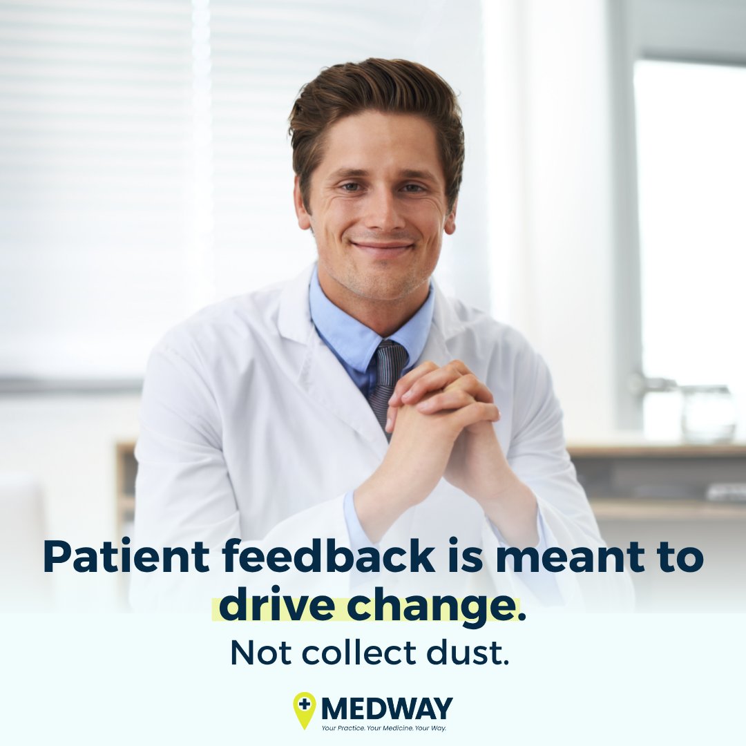 MedWayDocs (@medwaydocs) on Twitter photo Are you using patient feedback the right way? Because if so, it's a gold mine.
✔️ Create action plans
✔️ Develop strategic improvements
✔️ Elevate experiences + outcomes
✔️ Drive loyalty Are you using patient feedback the right way? Because if so, it's a gold mine.
✔️ Create action plans
✔️ Develop strategic improvements
✔️ Elevate experiences + outcomes
✔️ Drive loyalty