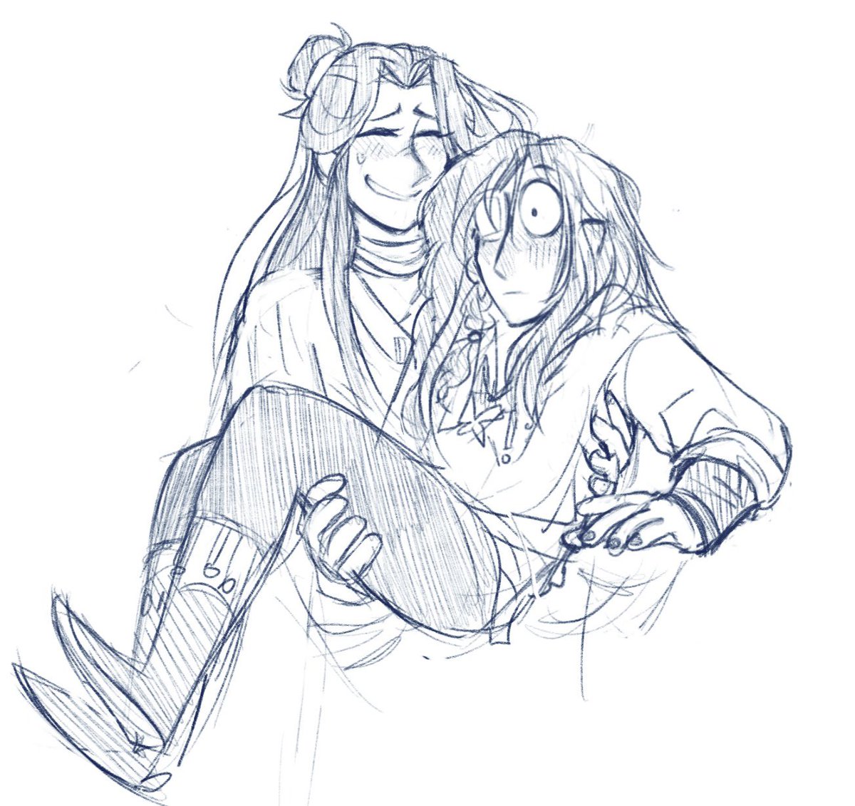 A little #tgcf #hualian sketch i’m never finishing but wanted to share anyways :) enjoy. ALSO HI IM NEW TO THE FANDOM