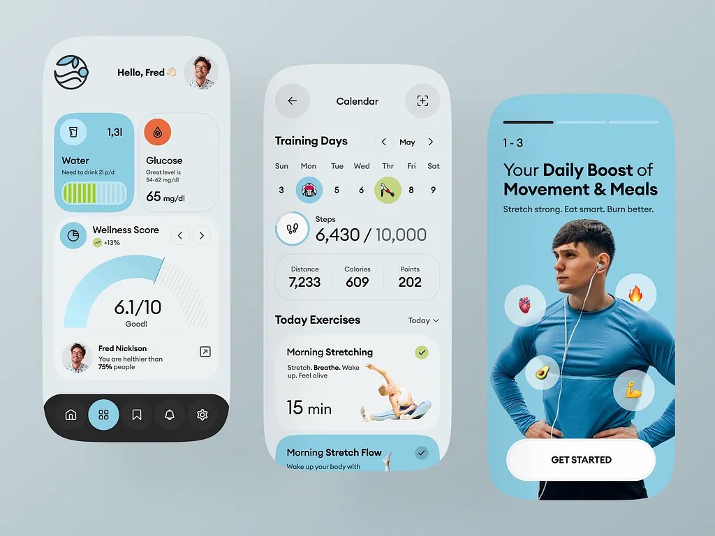 AliakbarUIUXDev's tweet image. Our new lifestyle companion app helps users track their fitness, hydration, and wellness routines with ease. It’s all about small daily wins and a clean UI. We&apos;d love to work on your next project. Let&apos;s connect! 👋

#ui #ux #uiux #dev #uiuxdev #aliakbaruiuxdev
