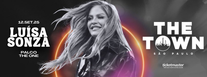 🗓️| Faltam poucas semanas para o THE TOWN 2025. Luísa Sonza é headline do Palco The One no dia 12/SET. 

A apresentação marcará seu retorno aos palcos após o encerramento da Escândalo Íntimo Tour, prometendo novo formato de show.

🎫 thetown.ticketmaster.com.br
