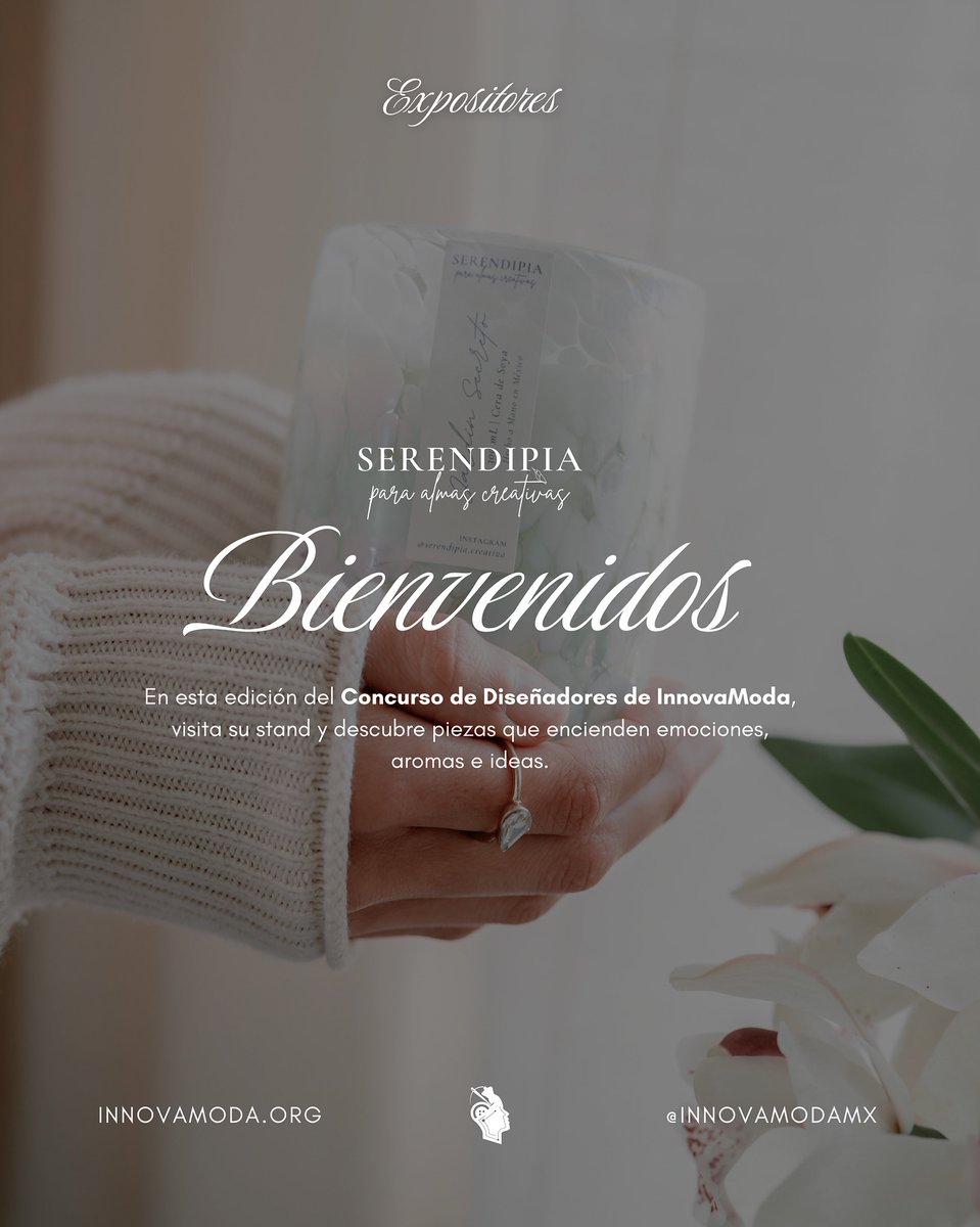 TjInnovadora's tweet image. 🕯️En #InnovaModa2025 recibimos a Serendipia | Almas Creativas, marca tijuanense que cambia lo cotidiano en arte sensorial y emocional a través de productos hechos a mano

¡Ya viene @InnovaModa_Mx!

📅17/Agosto
📍Hotel Castillos del Mar
🎟️ÚLTIMOS BOLETOS⤵️
eventbrite.com/e/innovamoda-c…