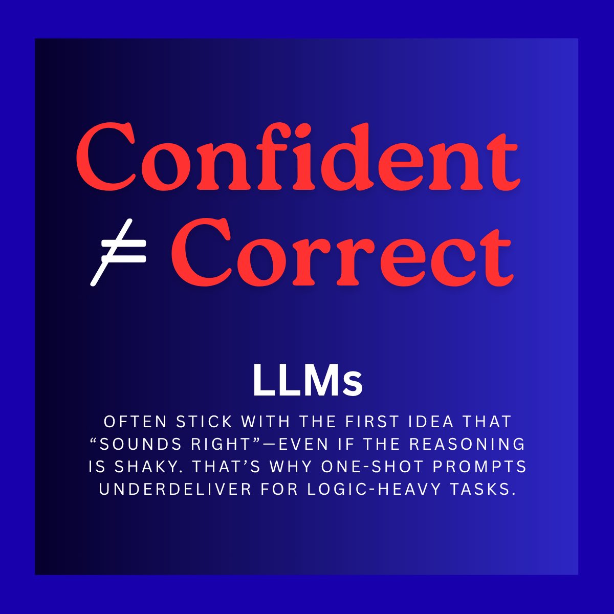 Marci_DeWeese's tweet photo. Ever notice ChatGPT can be confidently wrong? 🤔

That’s because your first AI answer is usually just a best guess — not the most accurate.
Here’s my 3-step AI “group chat” method to fix that 👇

#AI #ChatGPT #PromptEngineering #AIHacks https://t.co/Z7Fd8MHf9p
