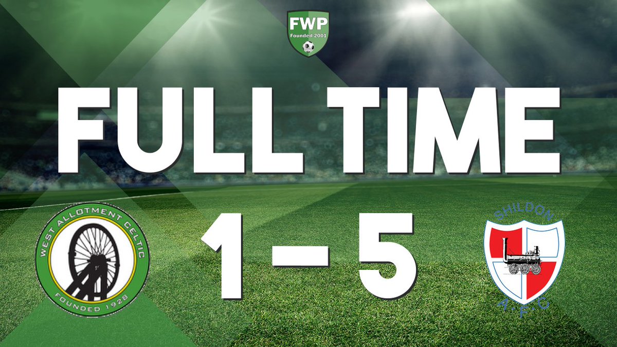 FULL-TIME: West Allotment Celtic 1-5 Shildon fwp.co/LkvTmJ