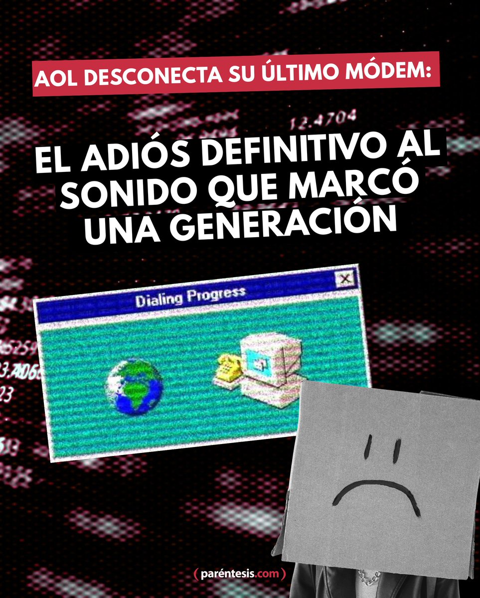 AOL dirá adiós a su dial-up, y con él se va el ruidito que marcó la infancia digital de muchos en México.

shorturl.at/lxLS8