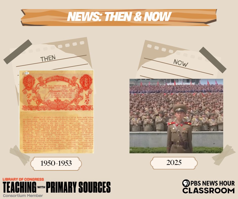 NewsHourExtra's tweet image. NEW PBS @newshour Classroom Daily News Lesson: K-pop band 1VERSE, featuring two North Korean defectors, makes global debut

Using our "News: Then &amp;amp; Now" section, students explore links between the Korean War &amp;amp; current events!📜

Link: bit.ly/4fljhr6

#sschat #music #kpop