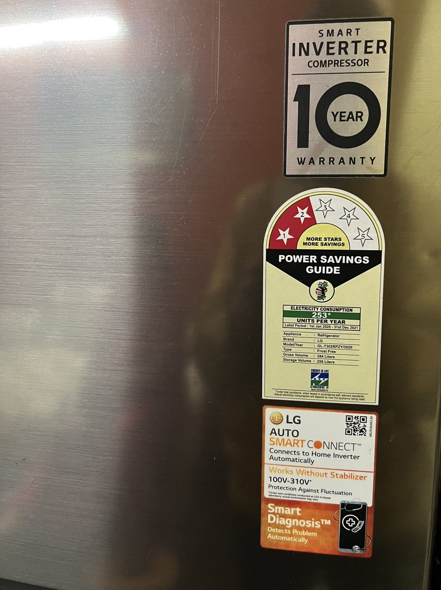 BangadManish1's tweet photo. Life’s NOT good with LG.

Bought an LG Refrigerator in 2020.
Model: GL-T302RPZY/2020
Type: Frost Free | 256 L
Claim: Works without stabilizer (100-310 V)
Reality: Works without stabilizer… for a few years. After that? Get ready to pay every 3 months.
@LGUS @LGIndia 👇 https://t.co/bflQihEp9W