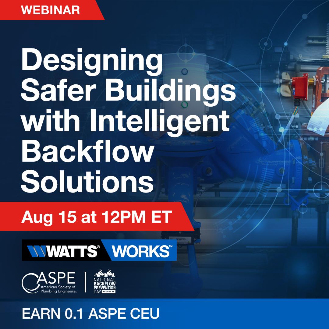 hollabaugh_bros's tweet photo. From flood and freeze detection to pressure monitoring and fire tamper detection, safer buildings demand smarter backflow prevention systems.
Join us on 8/15, at 12:00 PM ET, for a brand-new webinar, and earn 0.1 ASPE CEU for attending!
https://t.co/58dtgcgjA5
#BackflowDay https://t.co/Sz6261esCG