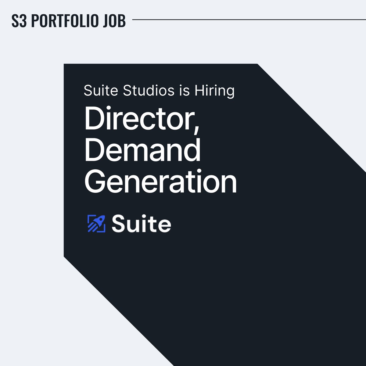 S3 Ventures (@s3ventures) on Twitter photo Remote Role Alert 🚨Coming off of a recent Series A raise, <a href="/SuiteStudios_io/">Suite Studios</a> is on the search for a #Director of #DemandGeneration to fuel growth and drive measurable impact as they look to solve some of the biggest challenges facing the media and entertainment industry!
Check Remote Role Alert 🚨Coming off of a recent Series A raise, <a href="/SuiteStudios_io/">Suite Studios</a> is on the search for a #Director of #DemandGeneration to fuel growth and drive measurable impact as they look to solve some of the biggest challenges facing the media and entertainment industry!
Check
