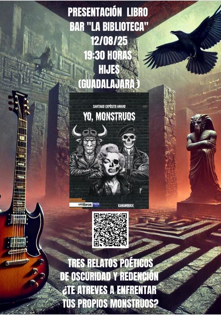 kamawookie's tweet photo. Mañana por la tarde toca presentación al norte de Guadalajara. Hijes, allá vamos. Gracias por acogernos también el año pasado con la presentación de #poesiaesapretarlospuños 👊🏻💀👊🏻#hijes #guadalajara #guadalajaraprovincia #guadalajaraespaña #presentacion
#yomonstruos #olelibros https://t.co/o18KfrEWHa
