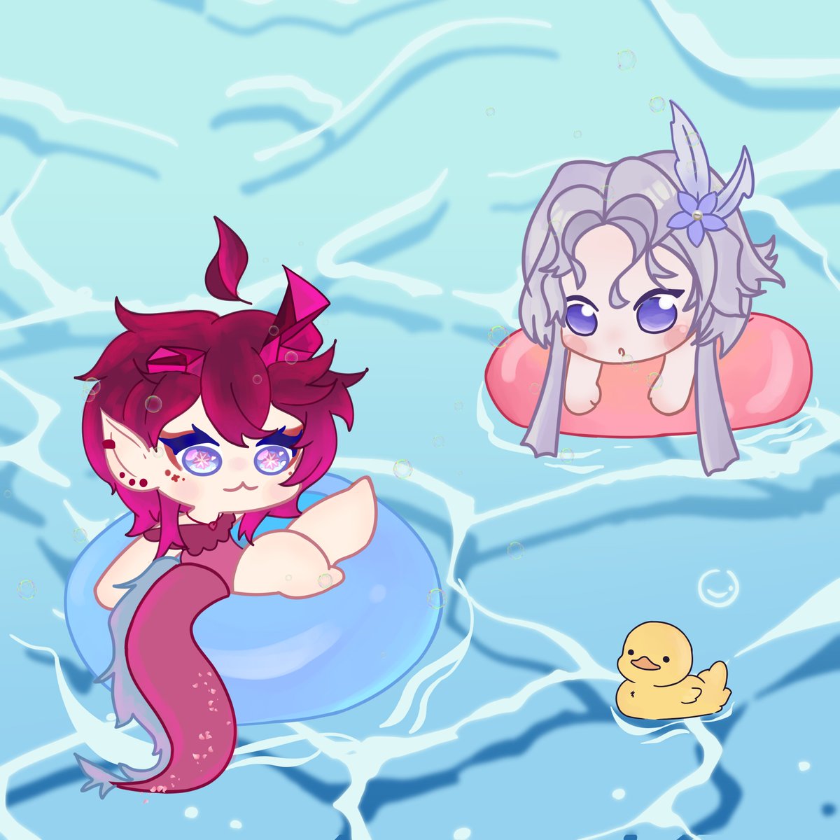 Mika and Peggy pool party!! Love you so much and take care pookie. Make sure you guys go check Mika out if you haven't already, she made the amazing Walmart Children design and does so much more behind the scenes💙💛