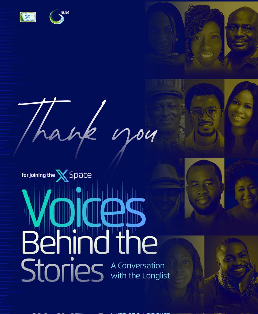 Plot twists reveal. Profound Truths. The Sunny Side of Things.
That was how it went.

Thank you for joining us for Voices Behind the Stories!

Your presence made our conversation with the 2025 Longlist of 11 unforgettable. 

<a href="/chikaunigwe/">chika unigwe</a>
<a href="/nsonguruauwem1/">Uwem</a>
<a href="/NikkiOMay/">Nikki May</a>
<a href="/ayo_oyeku/">Ayọ̀ Oyèkù</a>