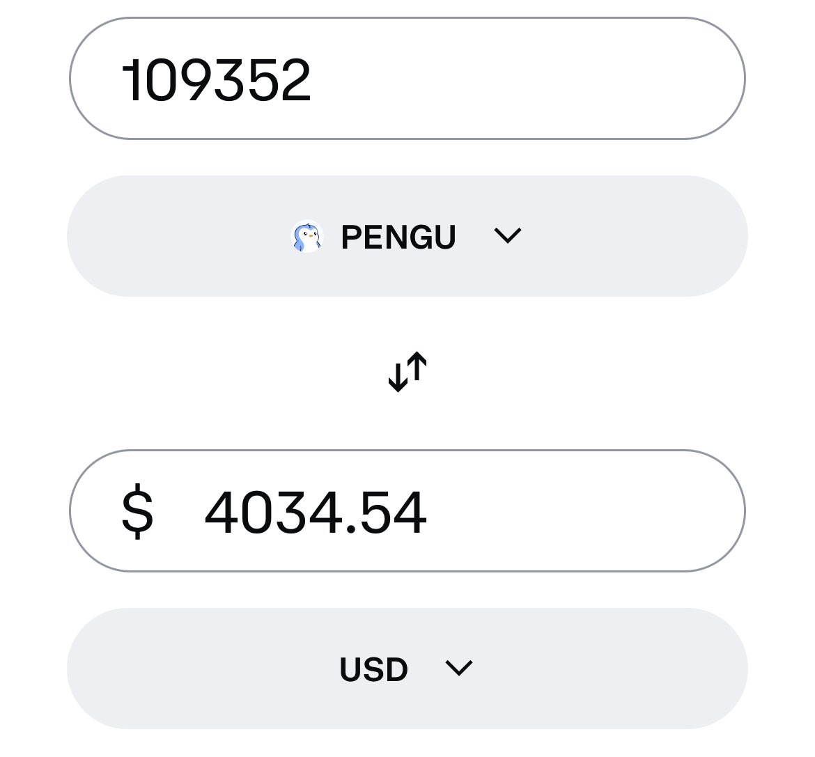 $PENGU代币分配截图，价值约4034美元