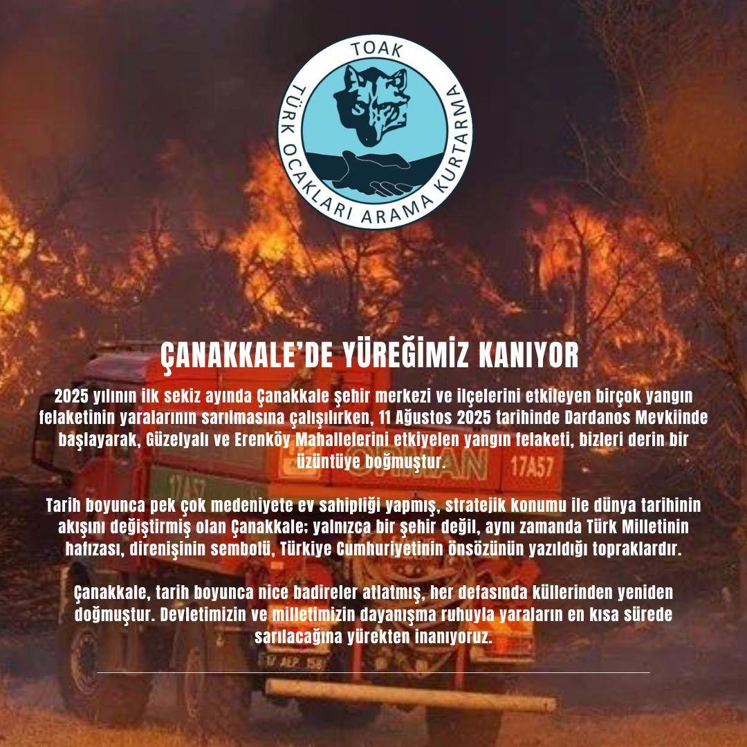 #Çanakkale 'de yüreğimiz kanıyor...