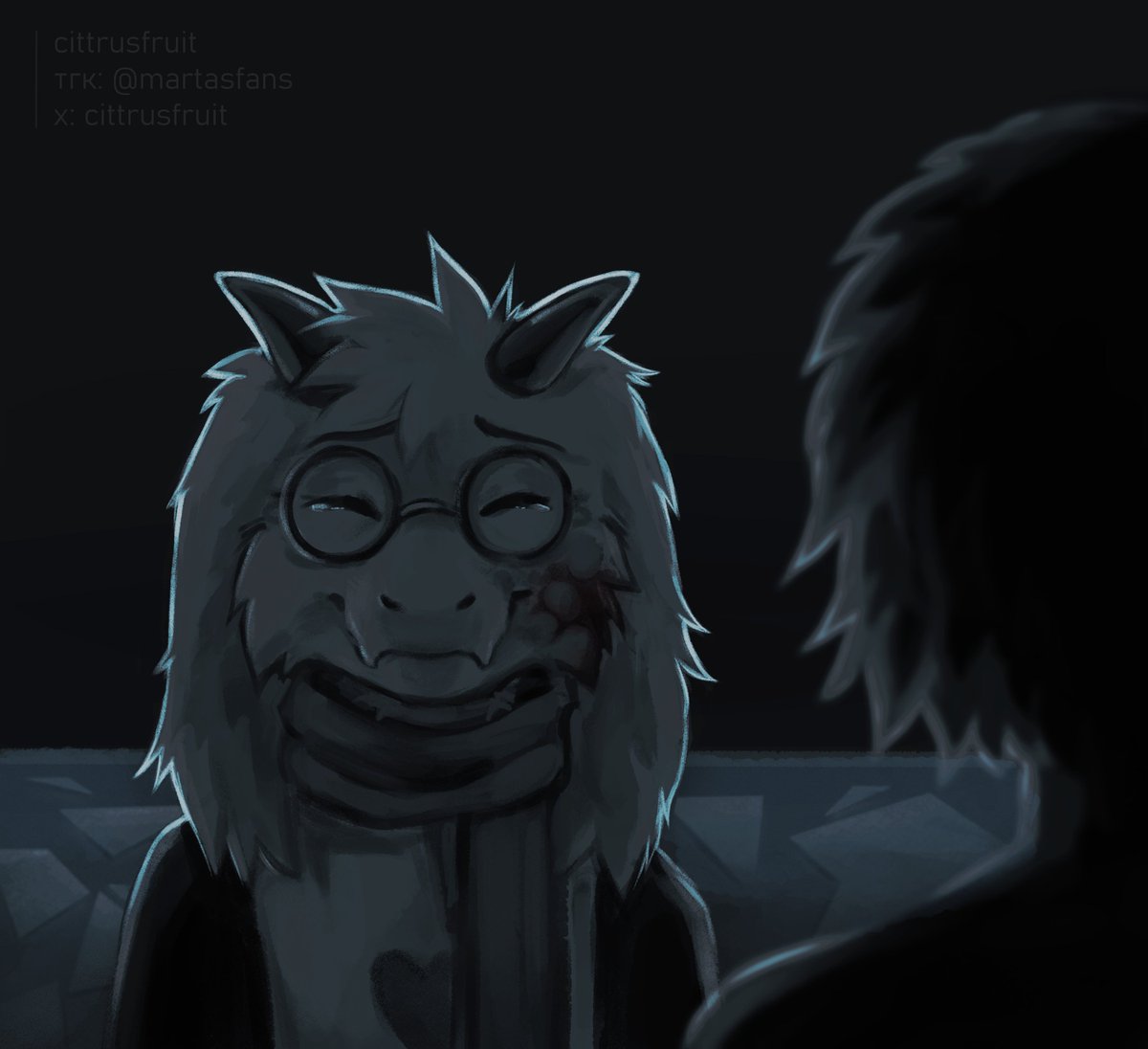 CittrusFruit's tweet photo. Everything's OK, Kris. Look, I ... I'm smiling!

#DELTARUNE #Ralsei https://t.co/gbZ4xpwWKH