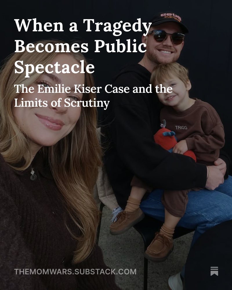 I’m really bothered watching grieving parents canceled because they were simply human. I wrote about it for <a href="/TheMomWars/">The Mom Wars</a> today: themomwars.substack.com/p/when-a-trage…