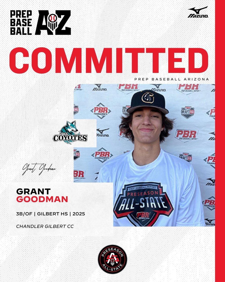 Prep Baseball Arizona (@prepbaseballaz) on Twitter photo π¨ππππππππππ ππππππ¨
'25 3B/OF Grant Goodman has announced his commitment to Chandler-Gilbert CCβΌοΈ #BeSeen
π€: loom.ly/vywty_8
<a href="/GrantGoody4/">Grant Goodman</a> | <a href="/CGYoteBaseball/">Chandler-Gilbert CC Baseball</a> π¨ππππππππππ ππππππ¨
'25 3B/OF Grant Goodman has announced his commitment to Chandler-Gilbert CCβΌοΈ #BeSeen
π€: loom.ly/vywty_8
<a href="/GrantGoody4/">Grant Goodman</a> | <a href="/CGYoteBaseball/">Chandler-Gilbert CC Baseball</a>