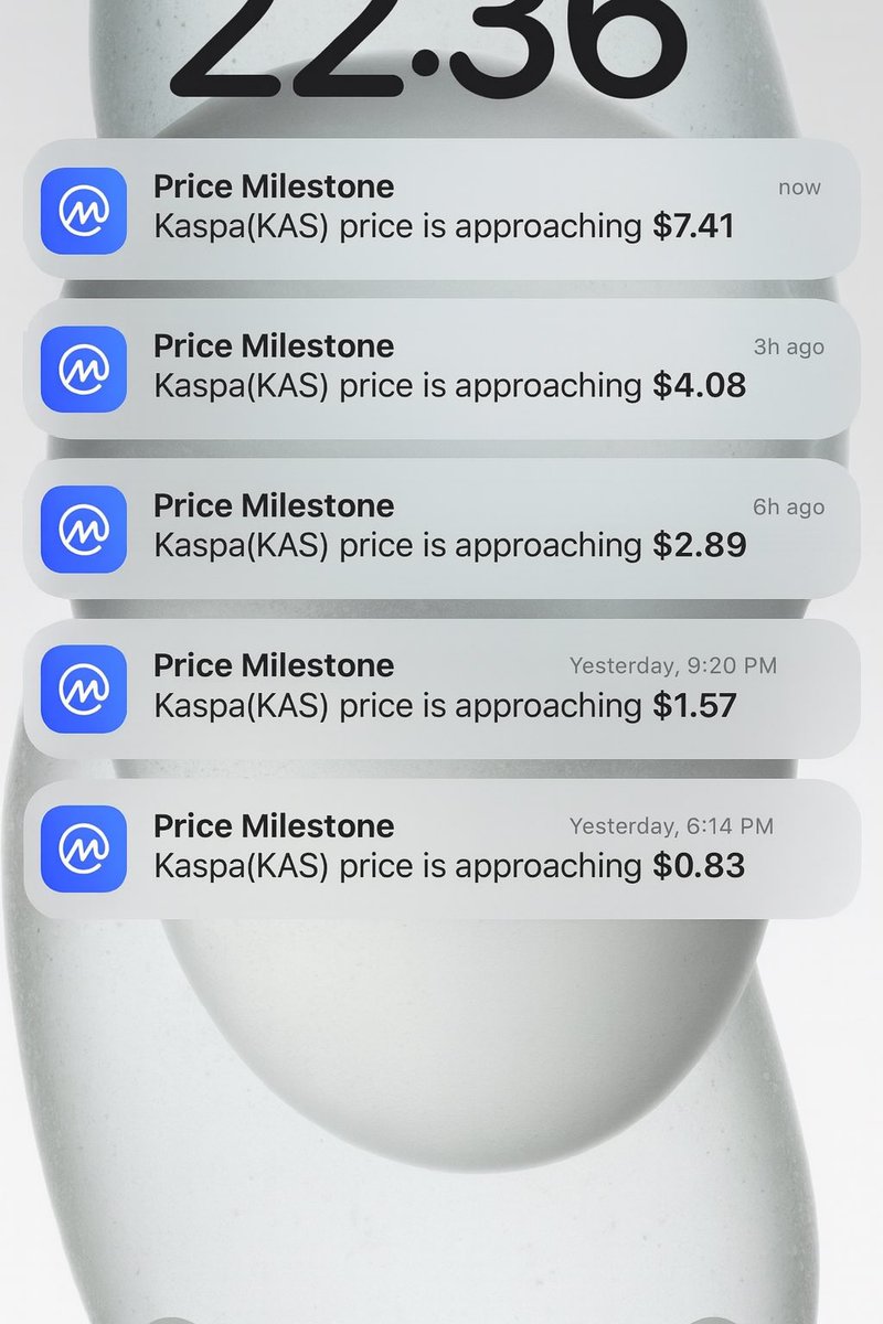 YStan__'s tweet photo. Kaspa at $0.83 — they laughed.
Kaspa at $1.57 — they still laughed.
Kaspa at $2.89 — they got quiet.
Kaspa at $4.08 — they looked worried.
Kaspa at $7.41 — they’re not laughing anymore.

Credit: @joewong__ 
#Kaspa #KaspaCommunity https://t.co/aHBrQoszU1