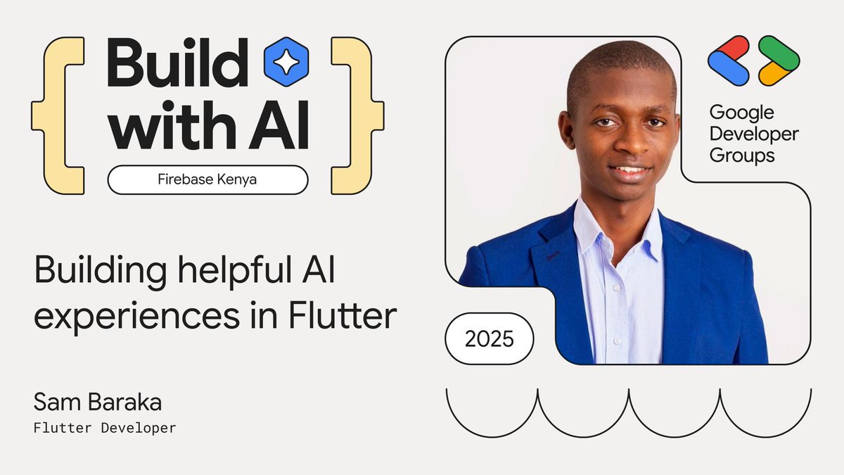 Firebase Kenya ๐ฐ๐ช (@firebasekenya) on Twitter photo The last but not least ๐
Join <a href="/sam_baraka_/">Samuel Baraka ๐</a> as he takes us through on how he built a utility app using Flutter & AI. We'll look at the key steps & lessons learnt, from integrating AI features to creating a smooth user experience ๐ฅ
RSVP: bit.ly/3UNGLeK The last but not least ๐
Join <a href="/sam_baraka_/">Samuel Baraka ๐</a> as he takes us through on how he built a utility app using Flutter & AI. We'll look at the key steps & lessons learnt, from integrating AI features to creating a smooth user experience ๐ฅ
RSVP: bit.ly/3UNGLeK