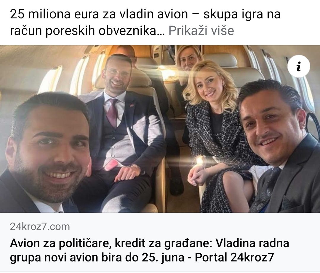 stankodjuricic's tweet photo. VLADA JE KUPILA AVION OD 25 MILIONA€, ali za sopstvene potrebe. To je urađeno prije mjesec ipo dana. https://t.co/tOX55qNpDV