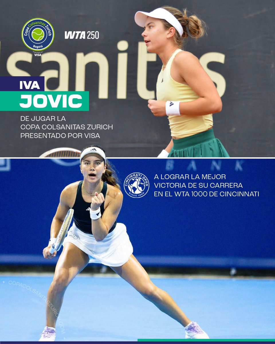 Un talento que sigue demostrando su potencial 💥

Iva Jovic 💚

#CopaColsanitasZurich #presentadoporVisa