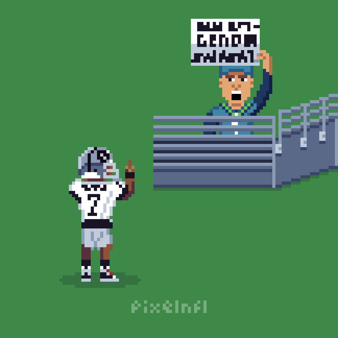 Too good not to draw. Go get em, Geno 👏 #Raiders #RaiderNation #GenoSmith #pixelnfl