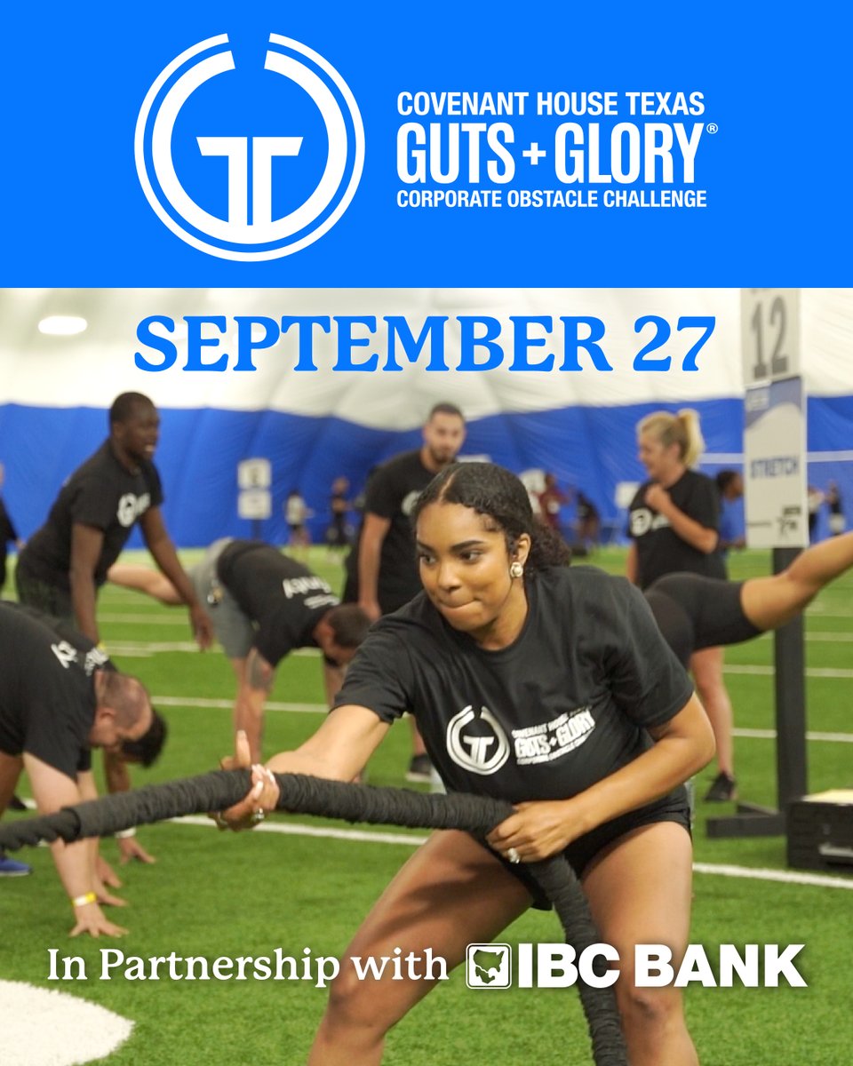 Rally your team for Guts + Glory—our corporate obstacle challenge on Sat, Sept 27! 💪 Presented with <a href="/ibc_bank/">IBC Bank</a> and chaired by Jeff Samples (CEO, IBC Bank). Register: trjames@covenanthouse.org or see link in bio.

#RelentlessSupport #GutsAndGlory