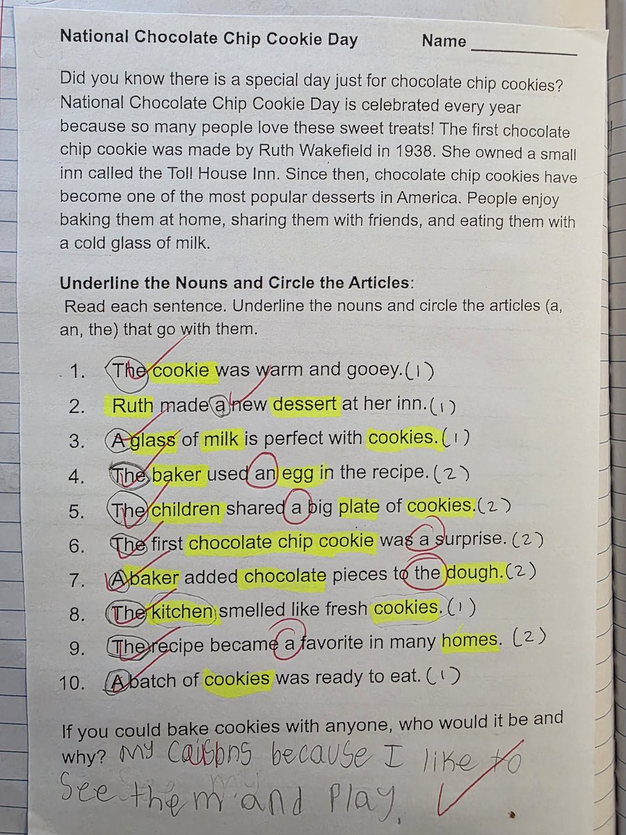 MaryCCope's tweet photo. A week full of sweet lessons! We used marshmallows to learn classroom expectations,  celebrated National Chocolate Chip Cookie Day with a delicious treat that we also used for a grammar activity. We wrapped up the week with a birthday celebration!
@WalnutCreekES
#ThePowerOfOne https://t.co/YP7OWW1nf4