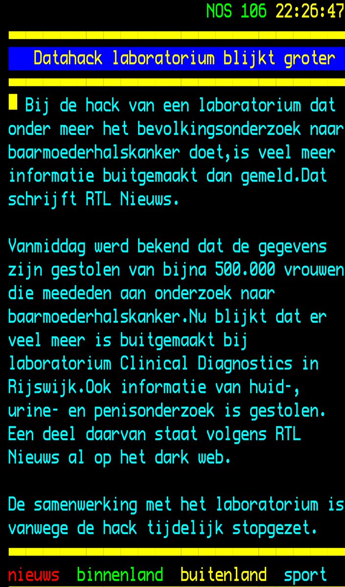 INTERFACES!
Identiteitsdiefstal is hiermee mogelijk. Niet alleen in Rijswijk, maar met wie zij informatie uitwisselen
Zorginformatie is eigendom van de patiënt. Voor de #IT wereld is dat al decennia "te lastig". Met deze gevolgen
<a href="/Nictiz/">Nictiz</a> #AVG <a href="/toezicht_AP/">toezicht_AP</a>

nos.nl/ttapp