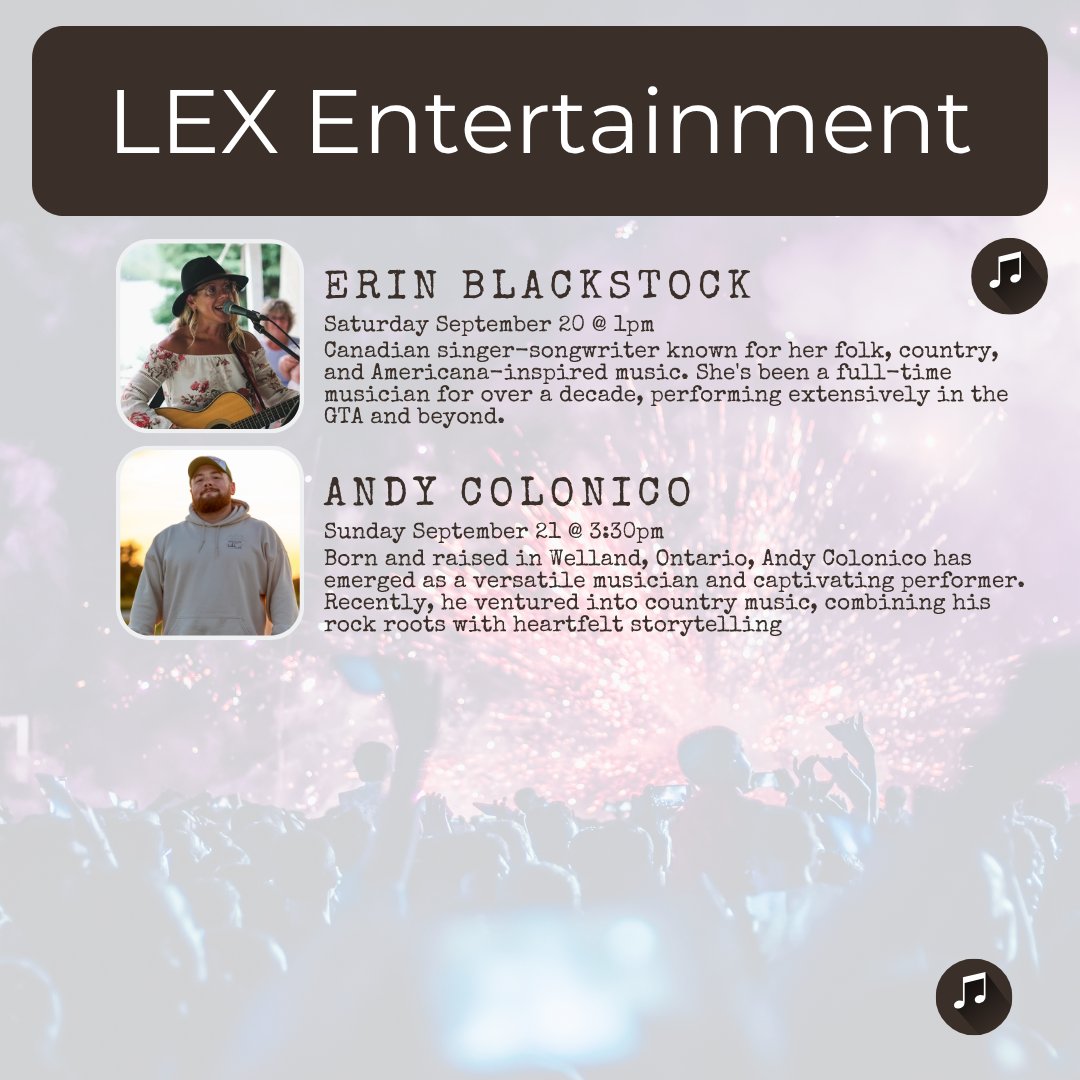 Listen up, we've got some musical entertainment coming your way! Stay turned for artist spotlights coming every Monday! #musicmonday  #LexEntertainment #ArtistSpotlight #LiveMusicOntario #CountryMusicCanada #RockAndRollNight #MusicEvents #OntarioMusicScene