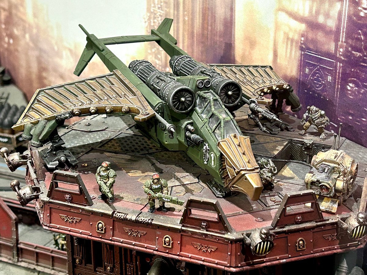 One of the best vehicle conversions I’ve ever seen. An imperial guard Valkyrie with eagle themed “bits” on.
Can anyone identify the doner parts or kits used to make it?
.
#warhammercommunity #warhammer #warhammer40k #40k