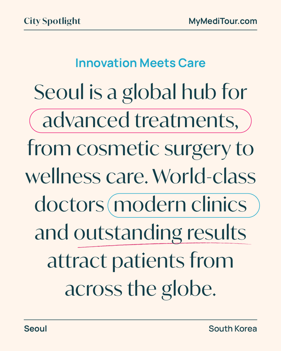 MyMediTour's tweet photo. ✨ From bustling night markets to serene palace gardens, Seoul is a city that knows how to keep you inspired 24/7. https://t.co/e3DnpPEWN4